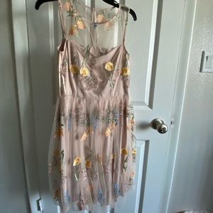 Special occasion pink Embroidered dress